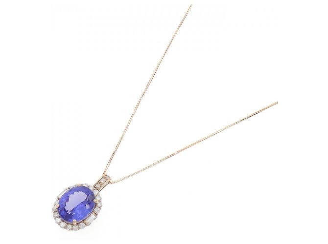 Autre Marque Collana in Tanzanite e Diamanti Au750 Rosa - vista 2