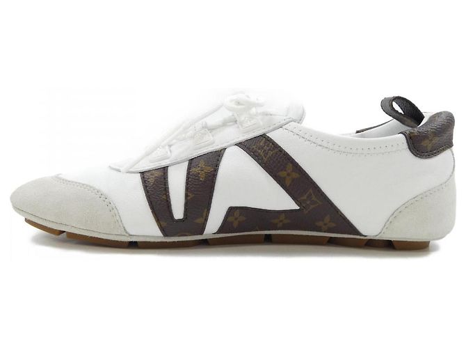 Tênis Louis Vuitton LV Sneakerina Marrom Branco - vista 2