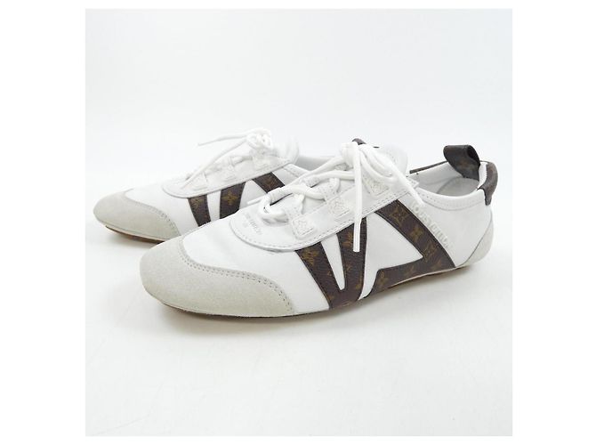 Tênis Louis Vuitton LV Sneakerina Marrom Branco - vista 3