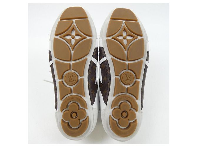 Tênis Louis Vuitton LV Sneakerina Marrom Branco - vista 4