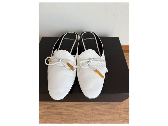 Pierre Hardy Mule in pelle bianca Bianco - vista 12