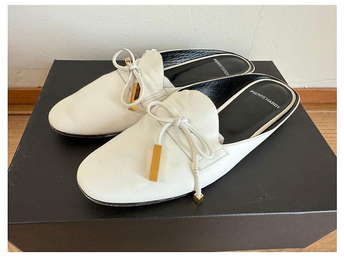 Pierre Hardy Mule in pelle bianca Bianco - vista 13
