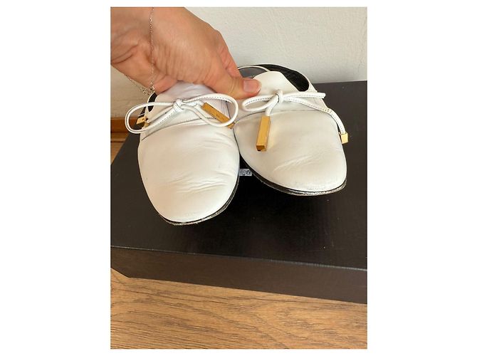 Pierre Hardy Mule in pelle bianca Bianco - vista 3