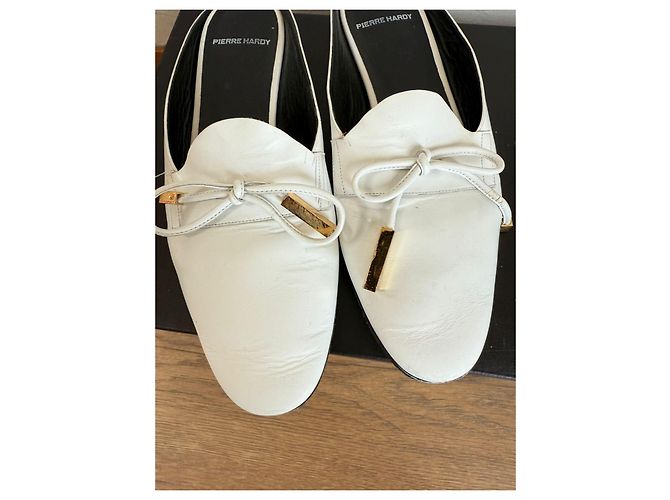 Pierre Hardy Mule in pelle bianca Bianco - vista 6