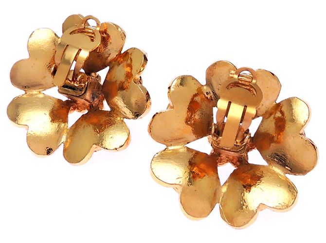 Chanel Black and Gold Clip Earrings Golden - view 3