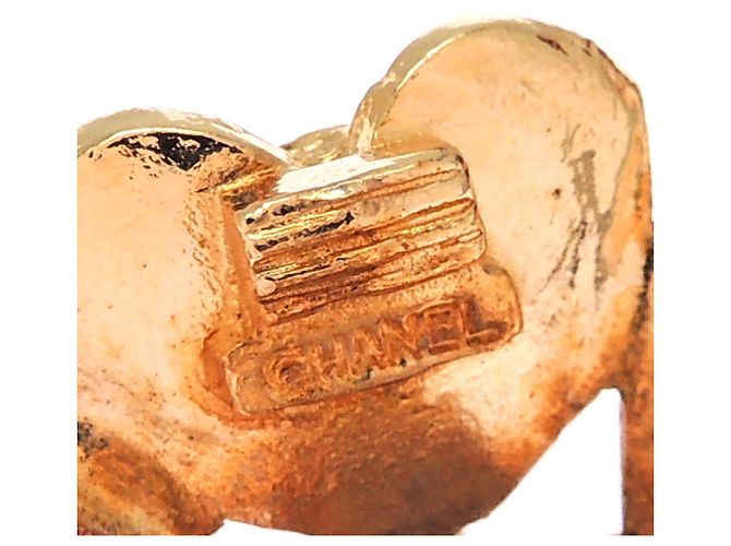 Chanel Black and Gold Clip Earrings Golden - view 7