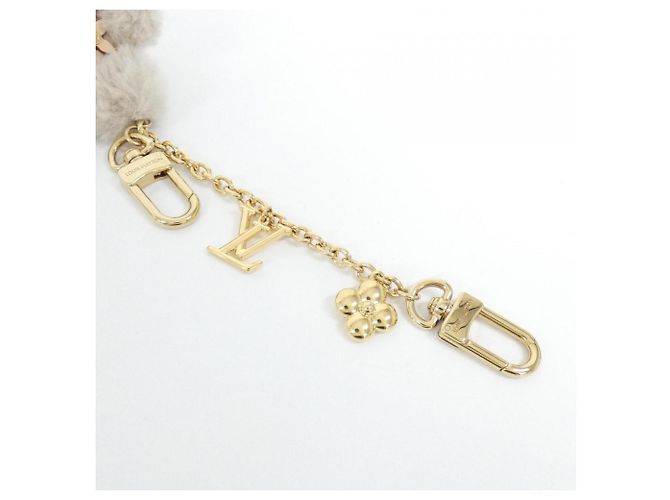 Charm per borsa Louis Vuitton My Vivienne Chain Bianco D'oro Grigio - vista 7