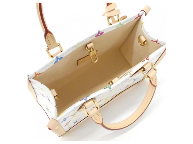 Borsa Louis Vuitton Multicolor OnTheGo PM Bianco - vista 5