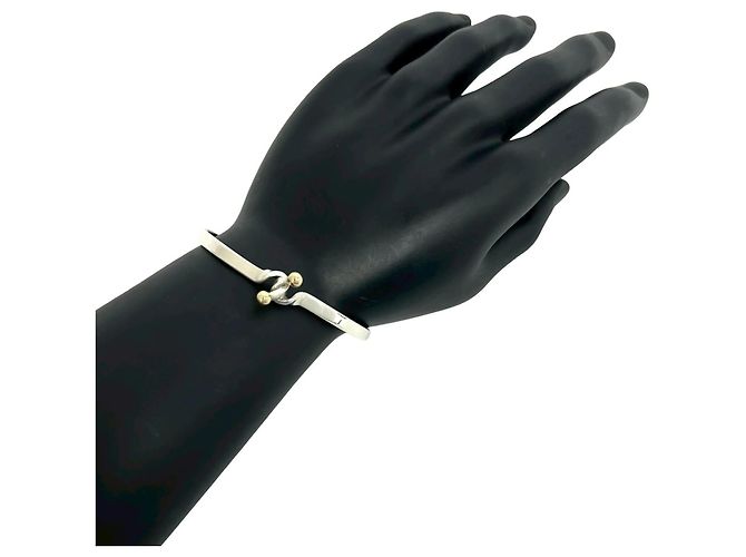 Tiffany & Co Bracciale rigido Tiffany Double Hook Argento D'oro - vista 2