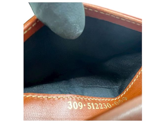 Fendi Vintage Pecan Pattern Leather Bi-fold Wallet Brown Black Khaki - view 9