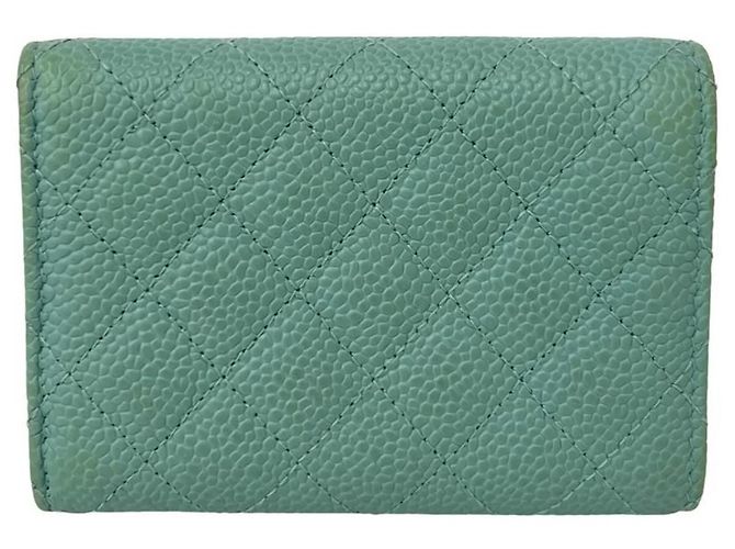 Cartera tríptico Chanel Boy en piel caviar Chanel Azul - vista 2