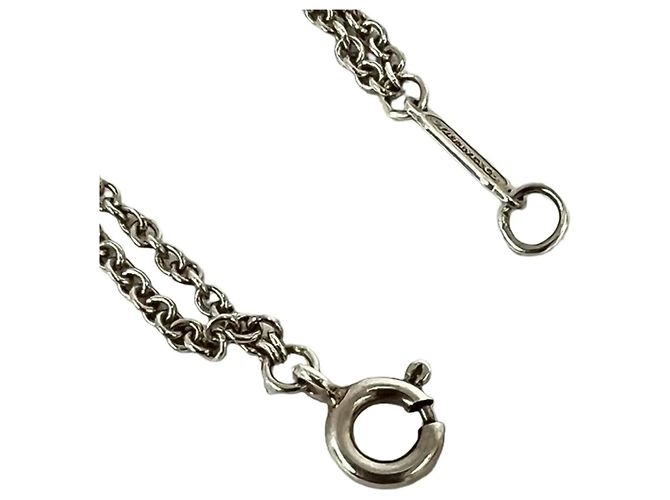 Tiffany & Co Bracciale Tiffany Infinity Double Chain Argento Verde - vista 4