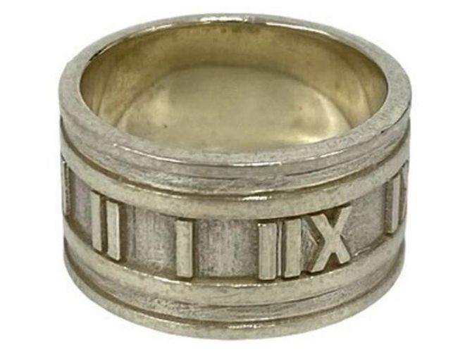 Tiffany & Co Anello Tiffany Vintage Atlas Wide Band Argento - vista 6