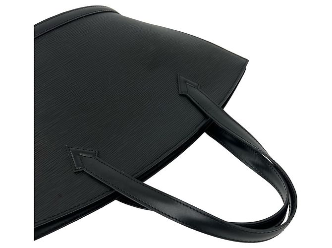 Borsa Louis Vuitton Vintage Saint Jacques in pelle Epi Nero - vista 4