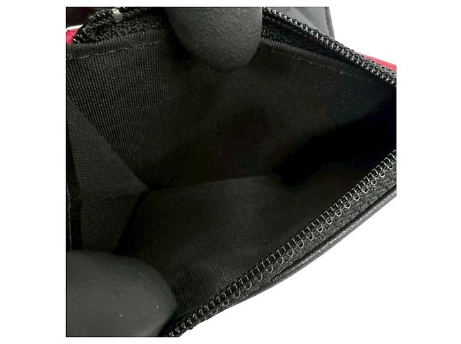 Chanel Matelassé Coco Mark Lammfell Tri-fold Wallet Schwarz - Ansicht 10