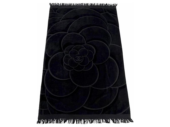 Chanel Coco Mark Black Cotton Blanket - view 2