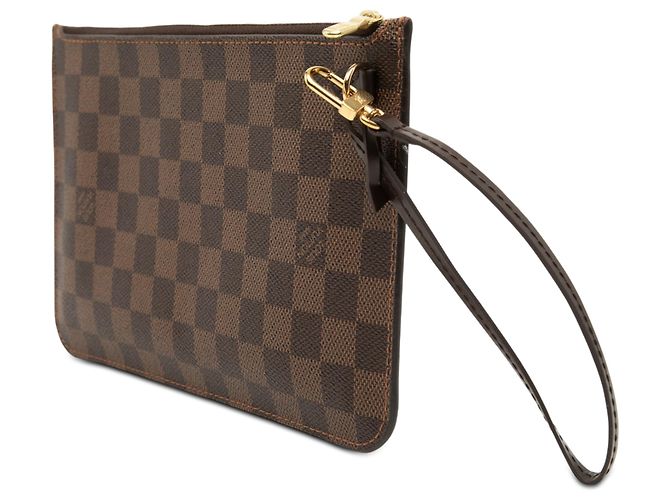 Louis Vuitton Pochette Neverfull Damier Ebene Marrón Castaño - vista 2