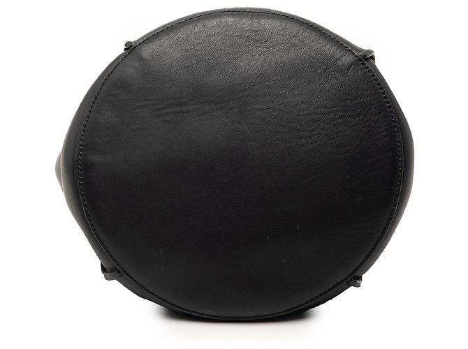 Céline Celine Borsa a secchiello Nano Black in pelle Big Bag Crossbody Nero - vista 3