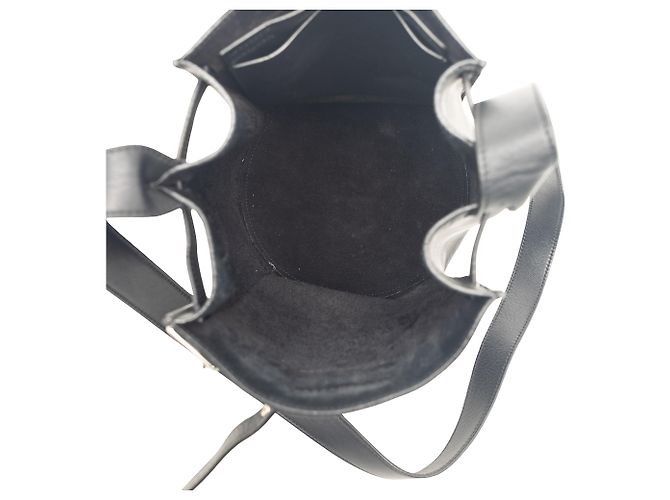 Céline Celine Borsa a secchiello Nano Black in pelle Big Bag Crossbody Nero - vista 4