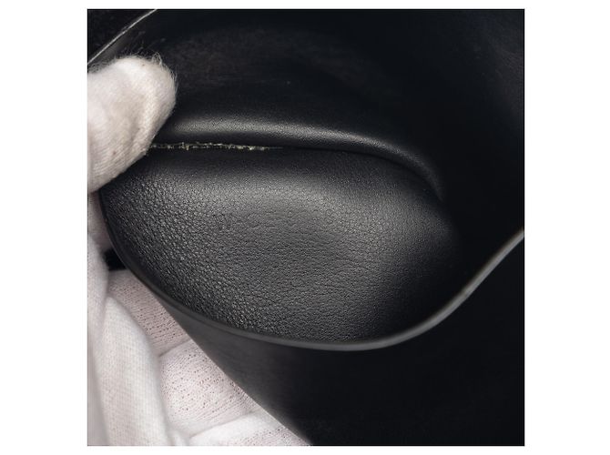 Céline Celine Borsa a secchiello Nano Black in pelle Big Bag Crossbody Nero - vista 5
