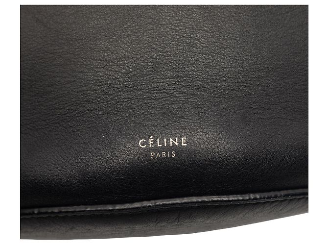 Céline Celine Borsa a secchiello Nano Black in pelle Big Bag Crossbody Nero - vista 6