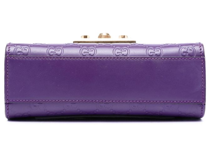 Padlock Gucci Borsa a tracolla piccola Guccissima con lucchetto viola Porpora Viola scuro - vista 3