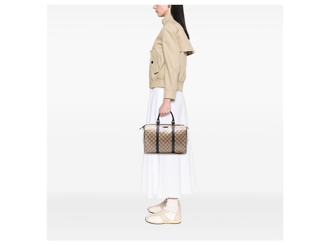 Borsa Boston Gucci Beige Medium GG Crystal Joy - vista 7