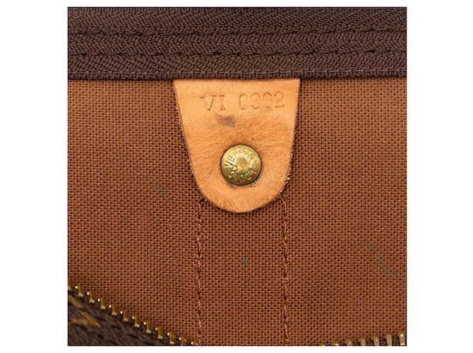 Louis Vuitton Marrone Monogram Keepall Bandouliere 50 - vista 5