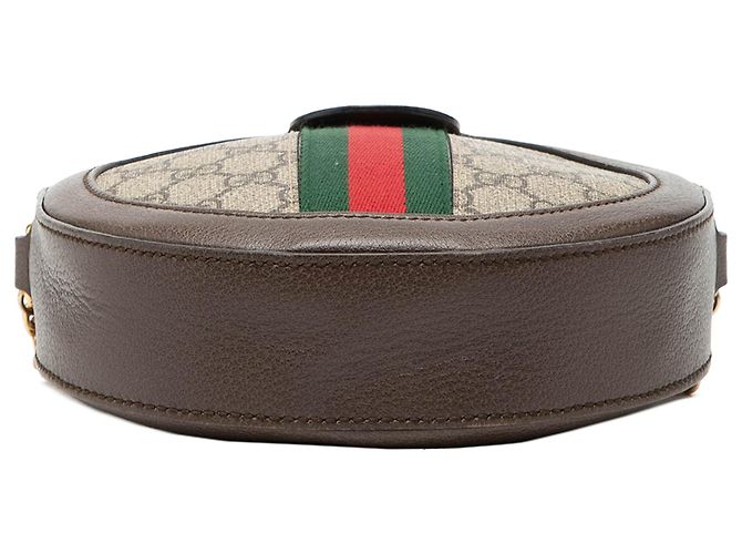 Gucci Beige Mini GG Supreme Web Ophidia Borsa a tracolla rotonda - vista 3