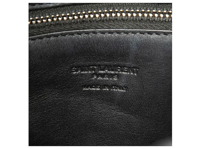 Bolsa Tote Saint Laurent Black Small Raffia Panier Preto - vista 5