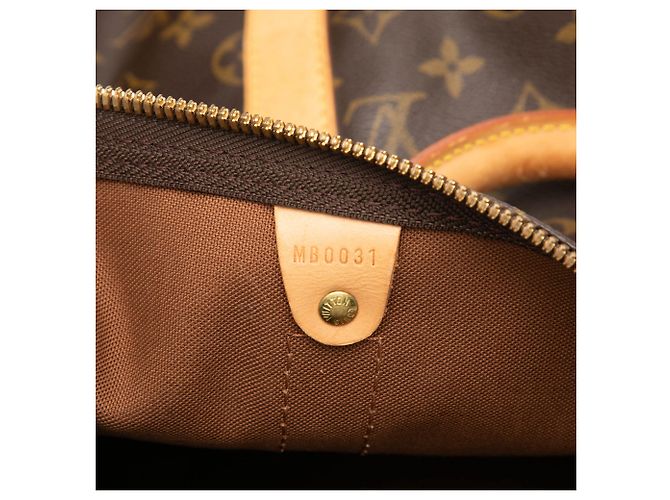 Louis Vuitton Marrone Monogram Keepall Bandouliere 50 - vista 5