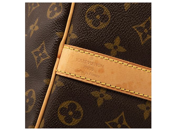 Louis Vuitton Marrone Monogram Keepall Bandouliere 50 - vista 6