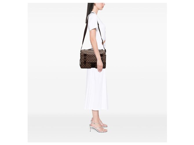 Louis Vuitton Marrone Damier Ebene Broadway - vista 9