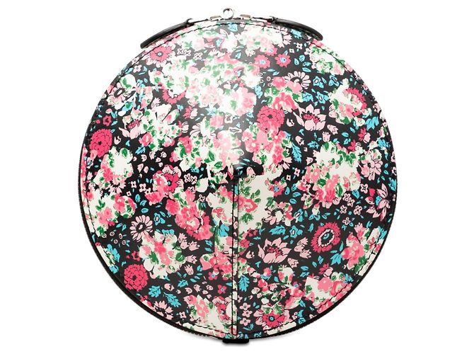 Louis Vuitton Toupie in pelle nera con stampa floreale Nero - vista 3