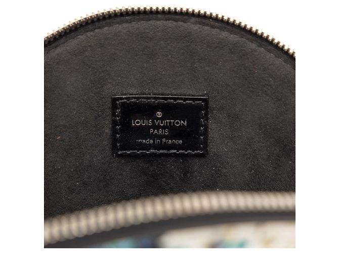 Louis Vuitton Toupie in pelle nera con stampa floreale Nero - vista 5