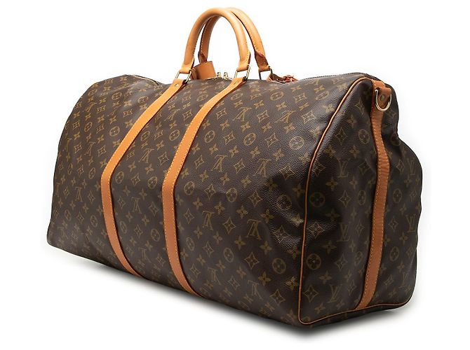 Louis Vuitton Marrone Monogram Keepall Bandouliere 60 - vista 2
