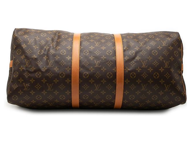 Louis Vuitton Marrone Monogram Keepall Bandouliere 60 - vista 3