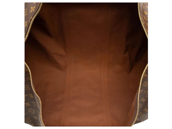 Louis Vuitton Marrone Monogram Keepall Bandouliere 60 - vista 4