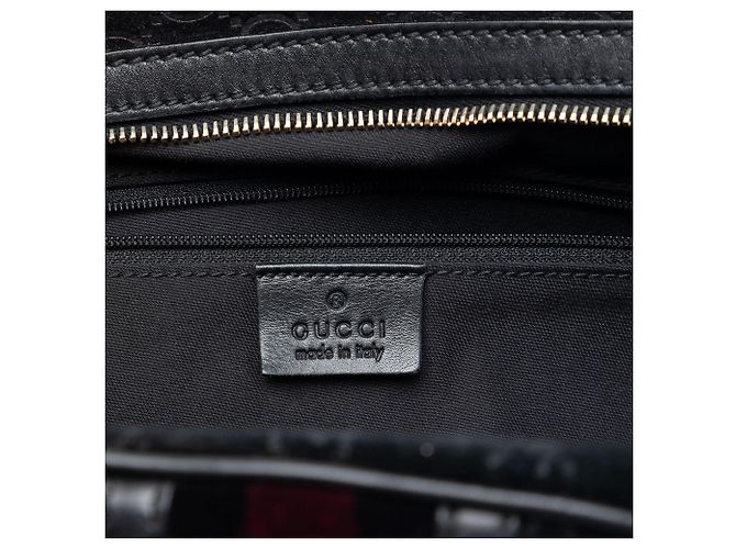 Borsa Dome Gucci Black GG Suede Web Nero - vista 5