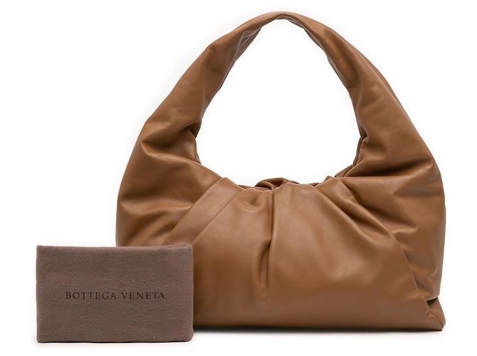 Bottega Veneta Shoulder Pouch in agnello marrone - vista 12