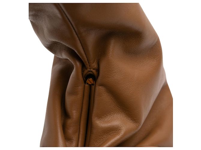 Bottega Veneta Shoulder Pouch in agnello marrone - vista 8