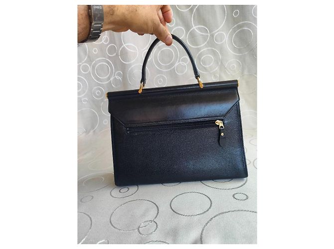 Autre Marque Les Sacs Adam Tokyo Borsa a mano in pelle testurizzata nera Nero - vista 14