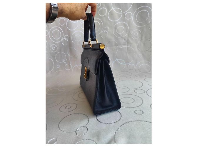 Autre Marque Les Sacs Adam Tokyo Borsa a mano in pelle testurizzata nera Nero - vista 15