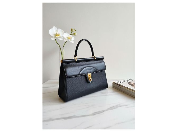 Autre Marque Les Sacs Adam Tokyo Borsa a mano in pelle testurizzata nera Nero - vista 18
