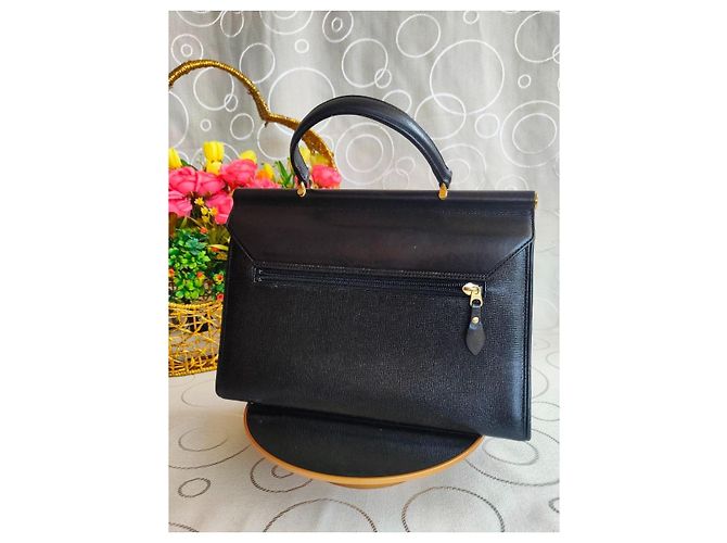 Autre Marque Les Sacs Adam Tokyo Borsa a mano in pelle testurizzata nera Nero - vista 2