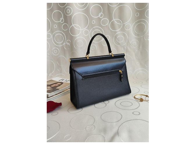 Autre Marque Les Sacs Adam Tokyo Borsa a mano in pelle testurizzata nera Nero - vista 3