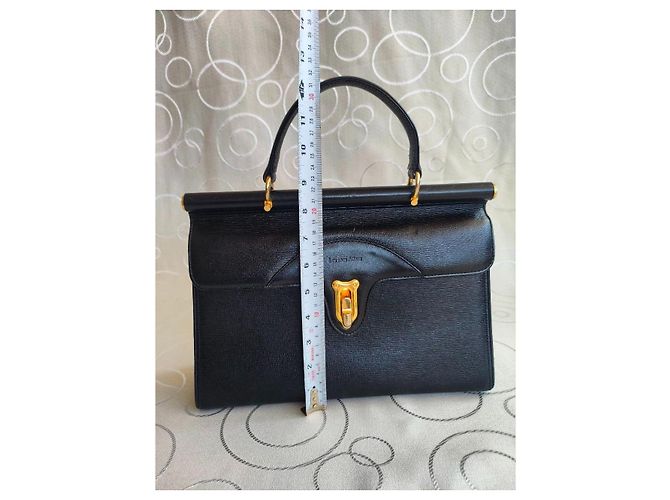 Autre Marque Les Sacs Adam Tokyo Borsa a mano in pelle testurizzata nera Nero - vista 5