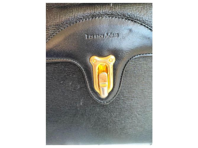 Autre Marque Les Sacs Adam Tokyo Borsa a mano in pelle testurizzata nera Nero - vista 9