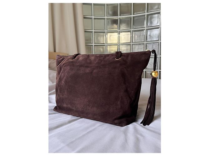 Chanel Borsa da viaggio Extra Large scamosciato marrone Cioccolato - vista 6
