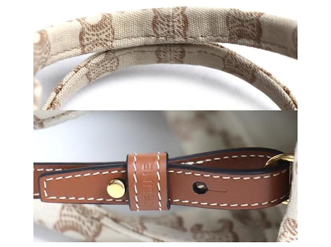 Céline CELINE Triomphe Small Cabas Thais Shoulder Bag Marrone Beige - vista 5